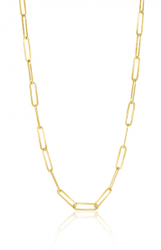 ZINZI 14K Gold Necklace Paperclip Chains 2,2mm width 45cm ZGC296