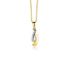 Zinzi Gold 14 karaat gouden hanger diamant wit ZGH105 (zonder collier)