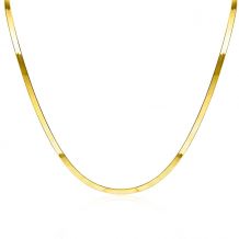 ZINZI Gold Plated Sterling Silver Snake Chain Necklace 45cm 3.5mm width ZIC2292G