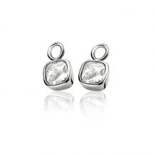 ZINZI Sterling Silver Earrings Pendants White ZICH190W (excl. hoop earrings)