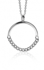 ZINZI Sterling Silver Pendant 24mm Curb Chains