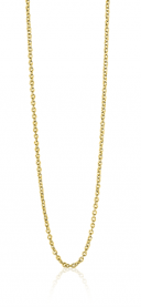 ZINZI Sterling Silver Anchor Necklace 14K Yellow Gold Plated. Choose your size: 42, 45, 60, 70, 80 of 90cm