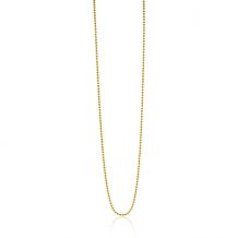 ZINZI Sterling Silver Beads Necklace 14K Yellow Gold Plated 60cm