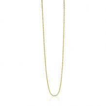 ZINZI Sterling Silver Beads Necklace 14K Yellow Gold Plated. Choose your size: 42, 45, 60, 70, 80 of 90cm