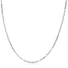 42cm ZINZI Sterling Silver Figaro Necklace ZILC-F42