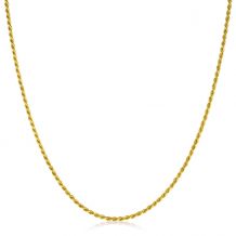 42cm ZINZI Gold Plated Sterling Silver Rope Necklace ZILC-K42G