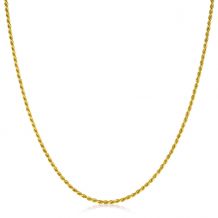 90cm ZINZI gold plated zilveren koord ketting ZILC-K90G