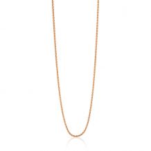 ZINZI Sterling Silver palmier Necklace 14K Rose Gold Plated 42cm