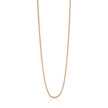 ZINZI Sterling Silver palmier Necklace 14K Rose Gold Plated 42cm