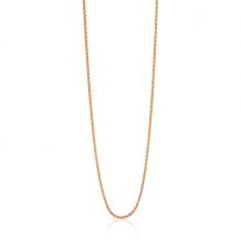 42cm ZINZI Rose Gold Plated Sterling Silver Wheat Chain Necklace ZILC-P42R