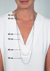 ZINZI zilveren jasseron ketting rosé verguld. Kies zelf de lengte die bij je past: 42, 45, 60, 70, 80 of 90cm. ZILC-JR