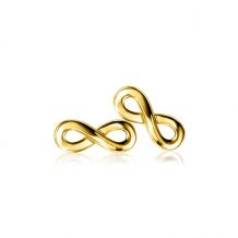 ZINZI Sterling Silver 14K Yellow Gold Plated Ear Studs Infinity