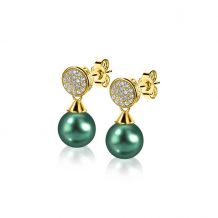 ZINZI Gold Plated Sterling Silver Pearl Earrings ZIO1151GG