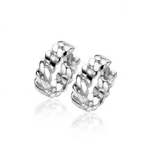 ZINZI Sterling Silver EarRings Curb Chain 13 x 4mm
