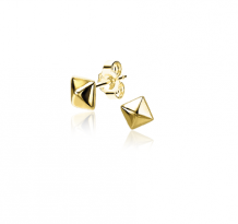 ZINZI Sterling Silver EarRings 14K Yellow Gold Plated 3mm