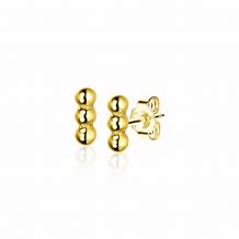 6mm ZINZI Gold Plated Sterling Silver Stud Earrings Beads ZIO2230G