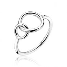 ZINZI Sterling Silver Ring 2 Connected Open Circles ZIR1278