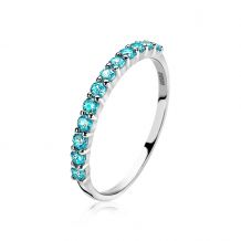 ZINZI Sterling Silver Stackable Ring Turquoise ZIR827T