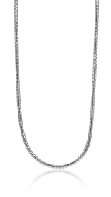 ZINZI Sterling Silver Snake Necklace 1mm width 42cm ZISL42