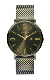 ZINZI Roman Watch Olive Green Dial and Mesh Band