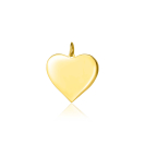 14mm ZINZI 14K Gold Pendant Shiny Heart ZGH363-14 (excl. necklace)