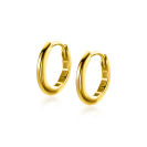 12,5mm ZINZI 14K Gold Hoop Earrings Small Round Tube 1,8mm width ZGO433