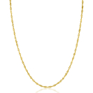 ZINZI Gold 14 carat solid gold Singapore necklace, 1.8mm wide, 41-43cm ZGC501

