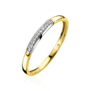ZINZI 14K Gold Stackable Ring White ZGR148