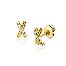 ZINZI GOLD oorknopjes X met zirconia's