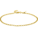 ZINZI 14K Gold Rolo Chain Bracelet 2,2mm width 18-20cm ZGA441