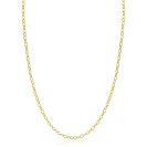 ZINZI GOLD collier ronde schakels gediamanteerd