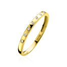 ZINZI 14K Gold Stackable Ring White ZGR149