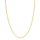 ZINZI Gold 14 karat solid gold chain necklace with shiny fantasy plates, 1.7mm wide, 41-43cm long ZGC497
