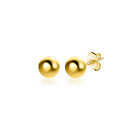 4mm ZINZI 14K Gold Bead Stud Earrings ZGO394