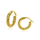 16mm ZINZI 14K Gold Hoop Earrings 3mm width ZGO327
