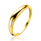 ZINZI Gold 14 ct gold smooth ring with an organic design ZGR533