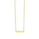 ZINZI 14K Gold Necklace Bar 42cm ZGC176