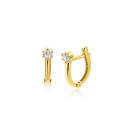 ZINZI GOLD klapcreolen ovaal met zirc.in chaton