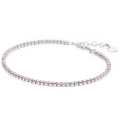 ZINZI zlv. tennisarmband met rose zirc.2.1mm