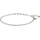 ZINZI silver singapore bracelet with sparkling twisted links 1.9mm wide 17-20cm ZIA2585.
