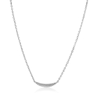 ZINZI silver link chain with large feather. The feather symbolises spreading your wings and freedom. 40-45cm ZIC2644