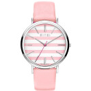 Zinzi Retro horl. silver w.plt roze-wit gestr/roze bnd