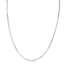 42cm ZINZI Sterling Silver Figaro Necklace ZILC-F42