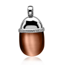 ZINZI Sterling Silver Pendant Brown ZIH794C