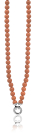 ZINZI Necklace with Coral Pearls and Sterling Silver Clasp 45cm ZIC401K-S