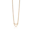 ZINZI Rose Gold Plated Sterling Silver Necklace Open Heart ZIC1420R