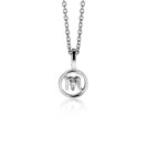 9mm ZINZI silver Scorpio zodiac sign pendant set with white zirconias ZIH-SCH (without necklace)