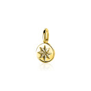 ZINZI Gold Plated Sterling Silver Round Pendant Sun ZIH2068G