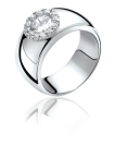 ZINZI Sterling Silver Ring White ZIR665