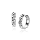 16mm ZINZI Sterling Silver Hoop Earrings Rolex-style Chains width 4mm ZIO2556